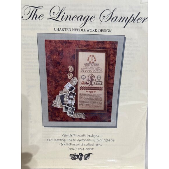 The Lineage Sampler Charted Needlework Design "Hand In Hand" By Gentle Pursuit D - Picture 1 of 6